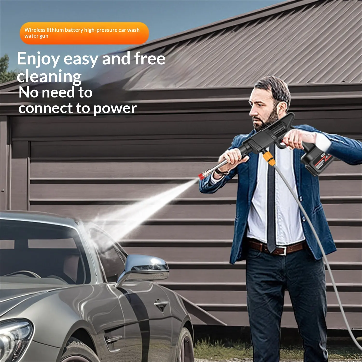 Wireless High-pressure Car Wash Water Grabs Cars