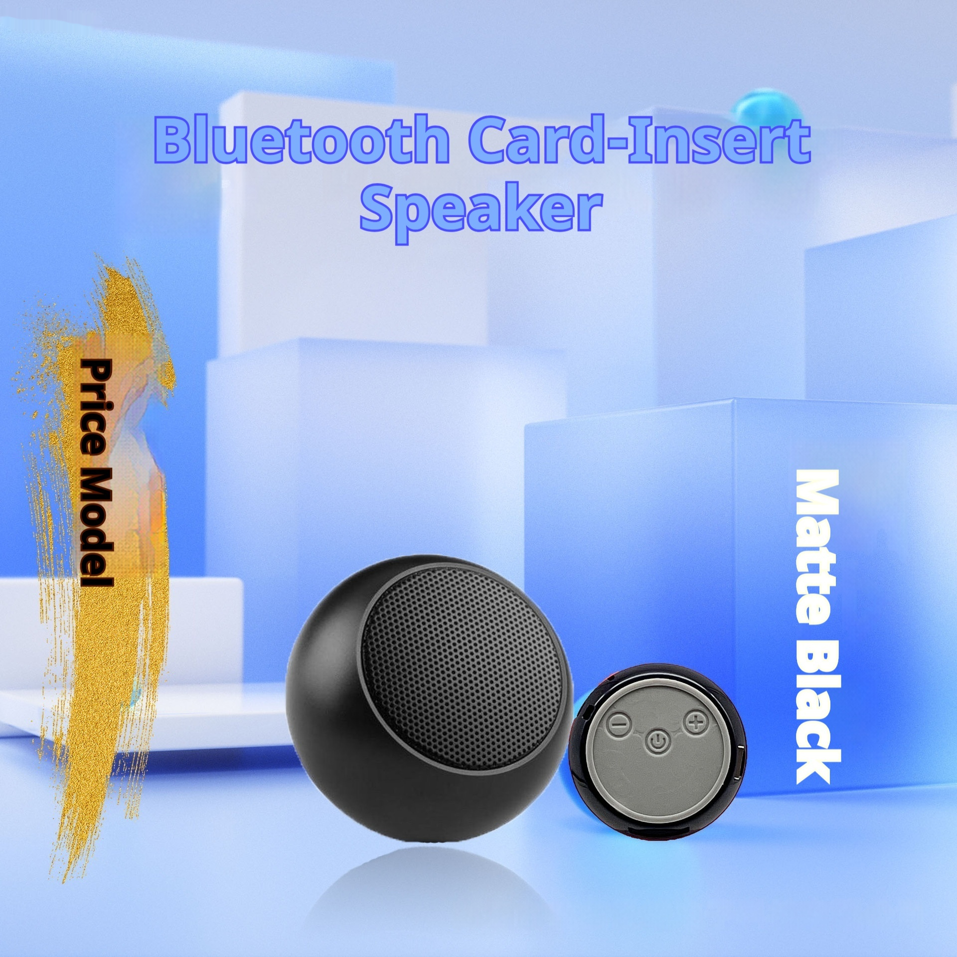 Mini Subwoofer Bluetooth Speaker - Bluetooth Card Slot Black