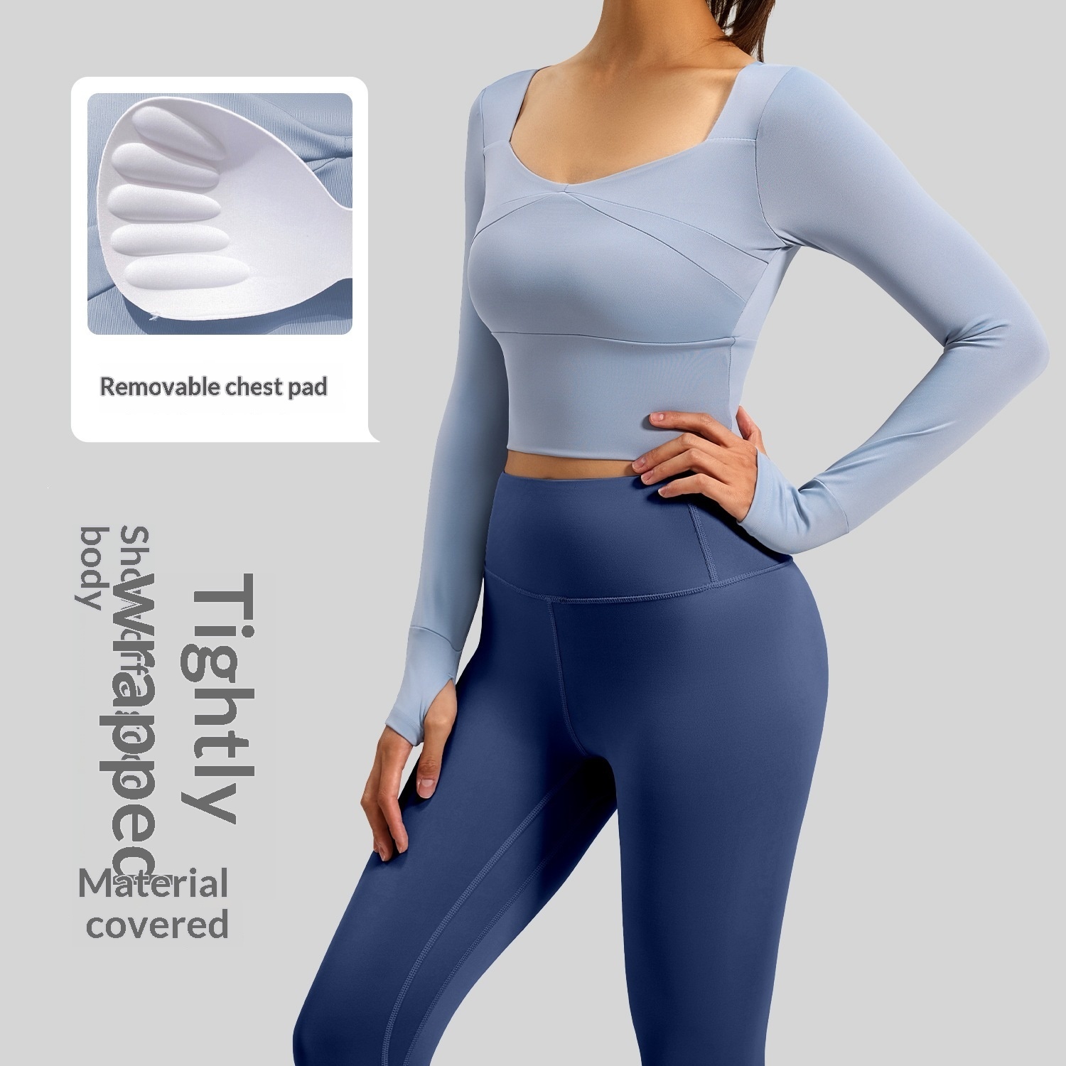 Seamless Long-sleeve Yoga Set Fitness Wear