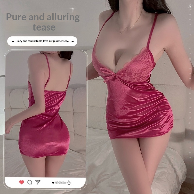 Sexy Pure-and-girly-style Camisole Nightdress