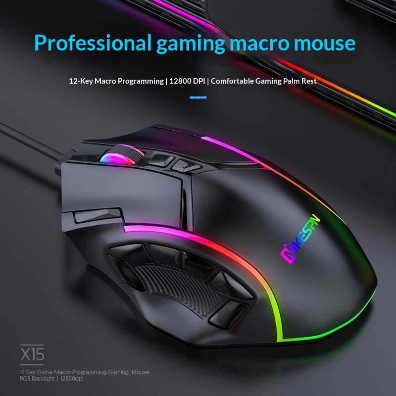 Ice Legend 12 button Macro configured Wired RGB Gaming Mouse With A Hz Polling Rate