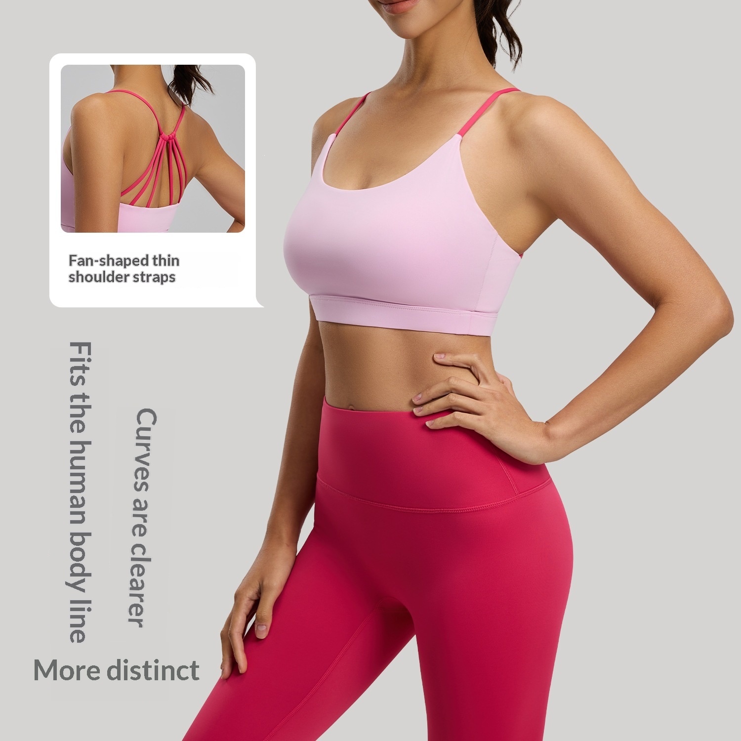 Womens Color-Block Yoga Set For A Beautiful Back