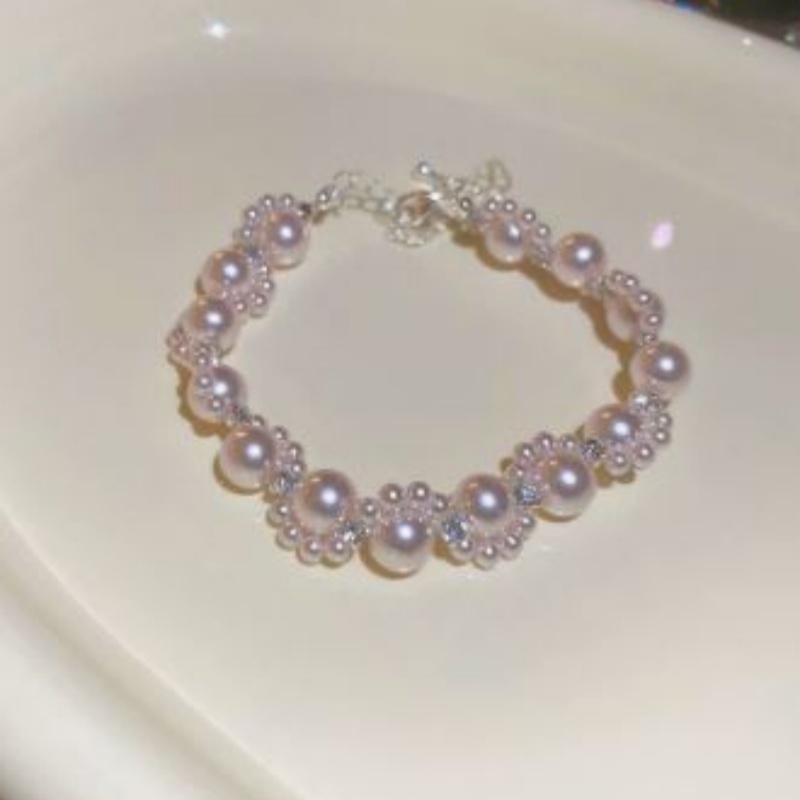 Manta Rose Diamond-Paved Pearl Necklace