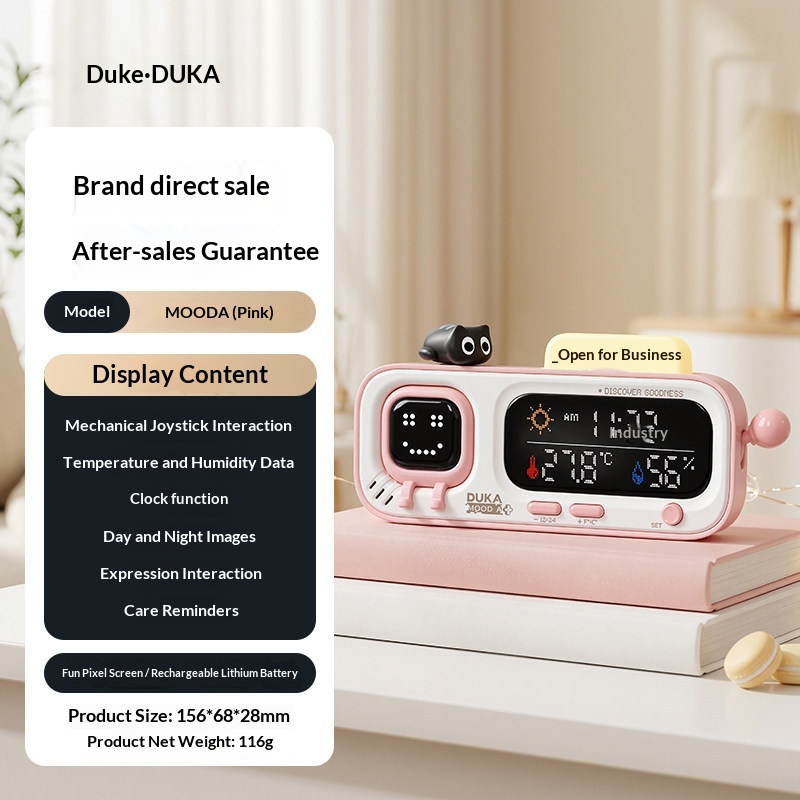 Mood A Smart Clock Hanging Ornament Indoor Thermometer For Home Use image 3