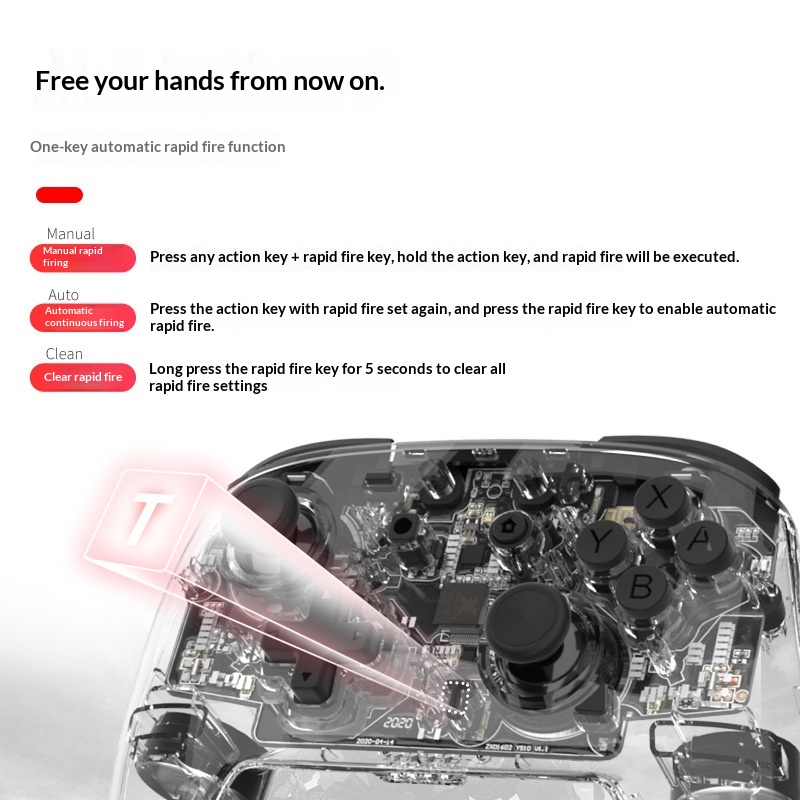 Transparent Wake-Up Switch Professional Left-Handed And Right-Handed Gaming Controller image 2