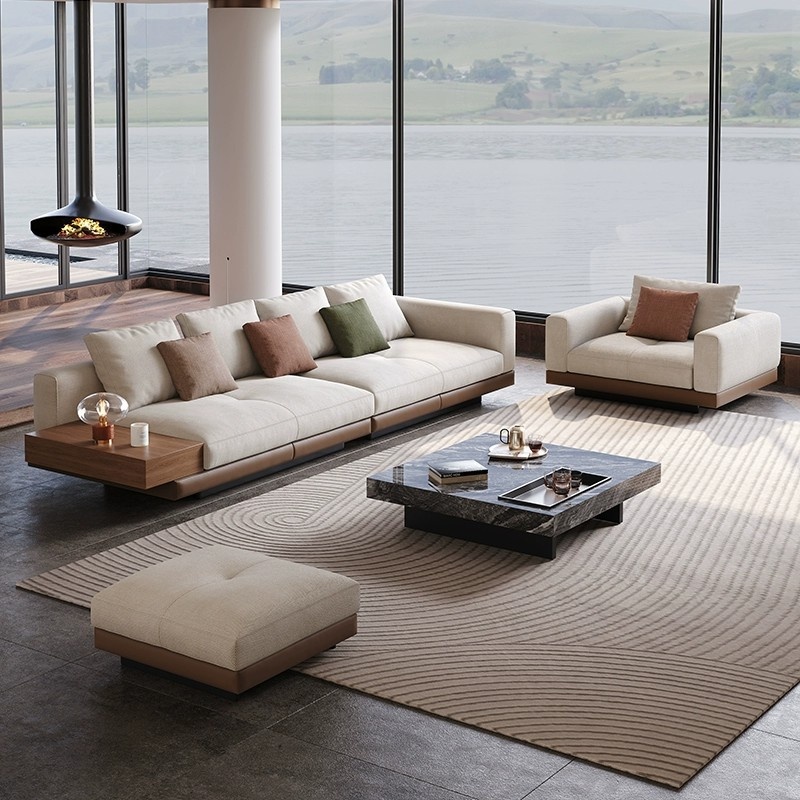 Vintage-style Living Room Modern Fabric Sofa