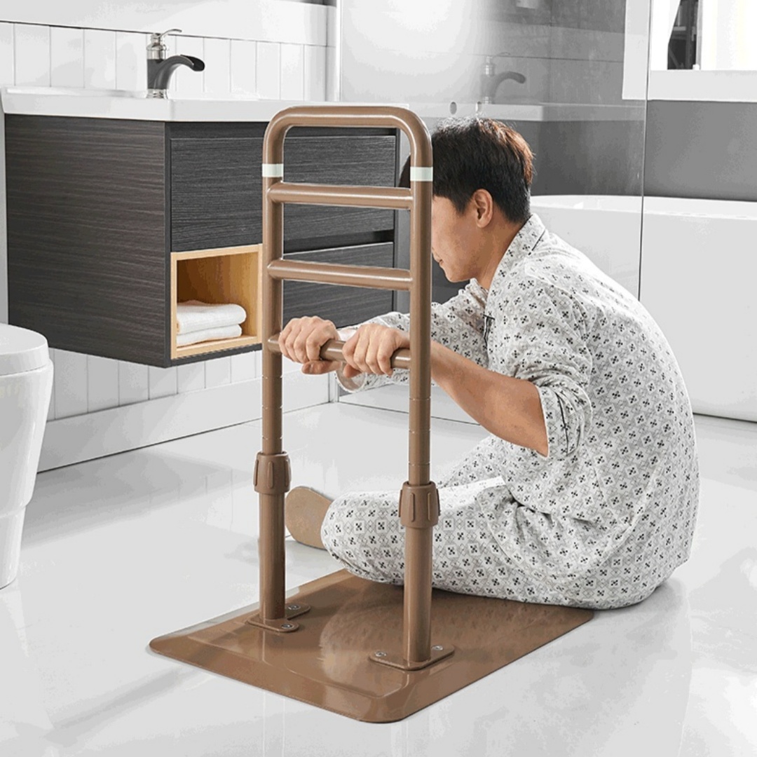 Non-perforated Bedside Handrail Assist Device For Seniors