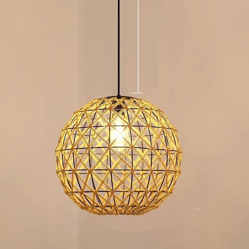 Creative And Unique Jute Rope Pendant Lamp