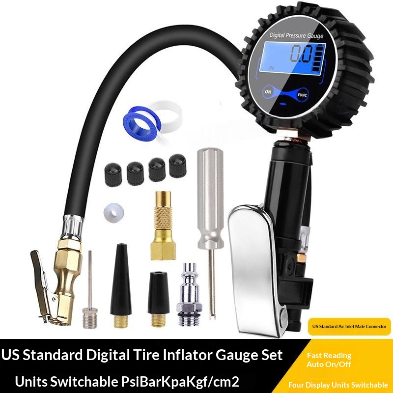 Digital Tire Pressure Gauge With Rapid Inflation