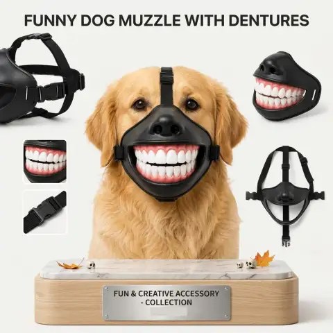 Halloween Funny Denture Shaped Dog Mouth Cover