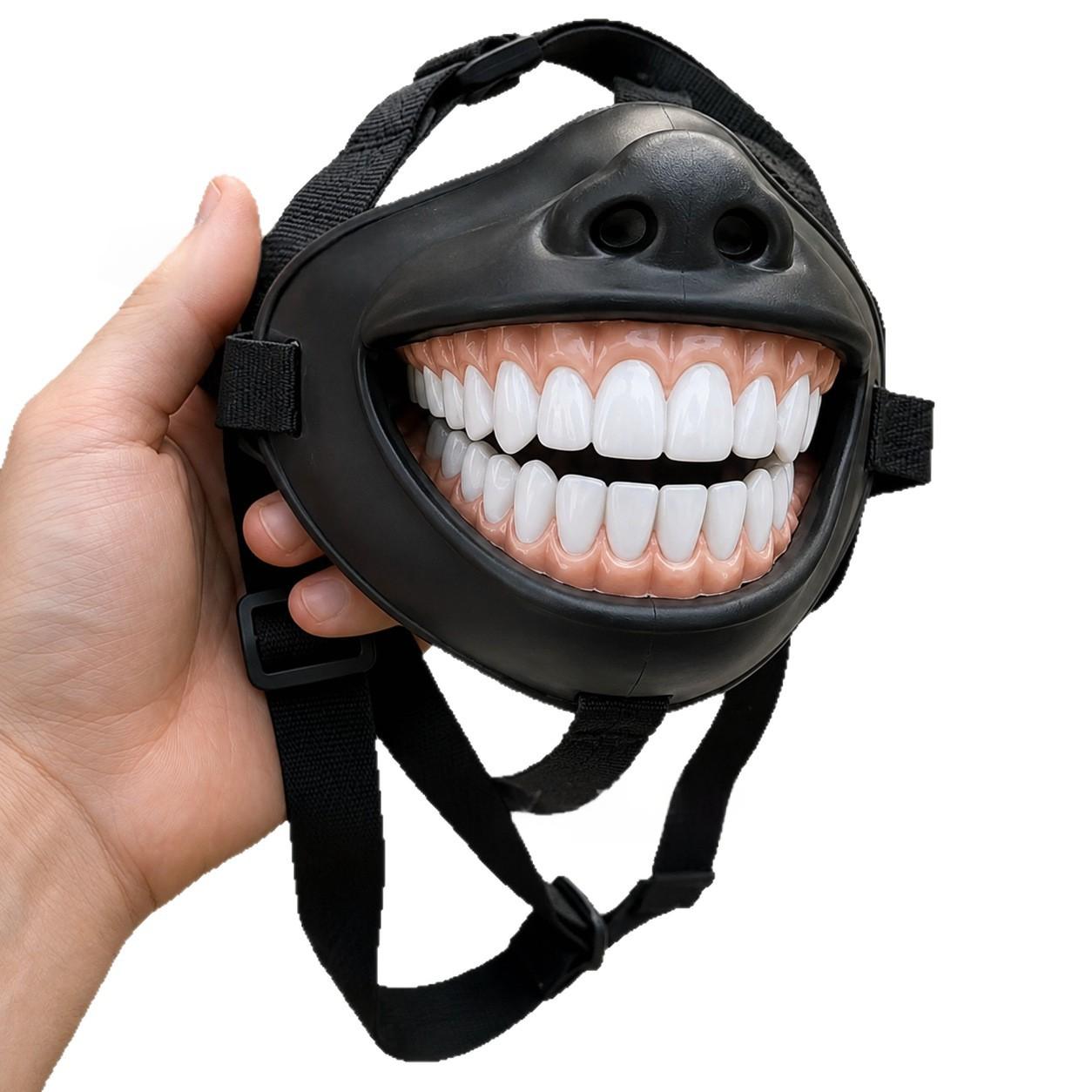 Halloween Funny Denture Shaped Dog Mouth Cover - Halloween Funny Denture Shaped Dog Mouth Cover Black