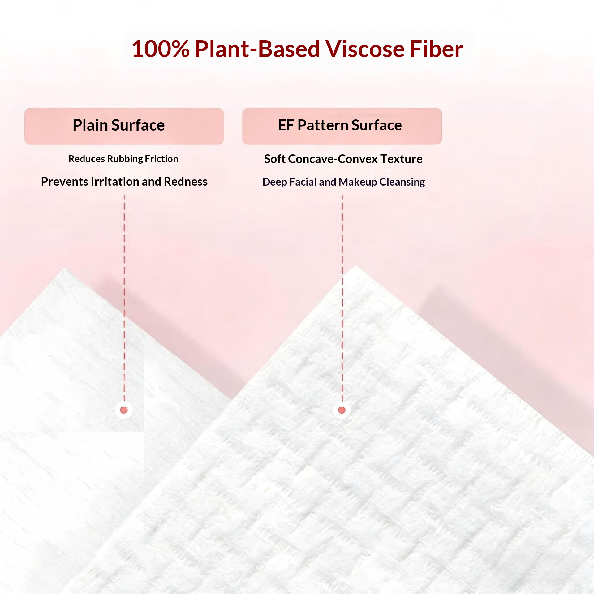 Pink compressed towel 6-count pack showing expanded face cloth size compared to compressed tablet