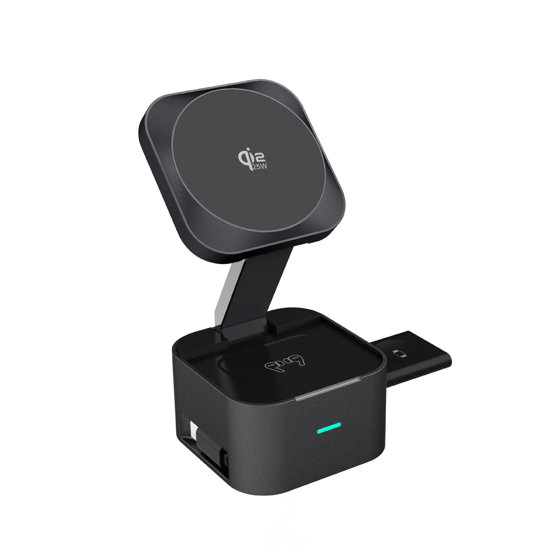 Cargador Inalámbrico Magnético Plegable 3 en 1
