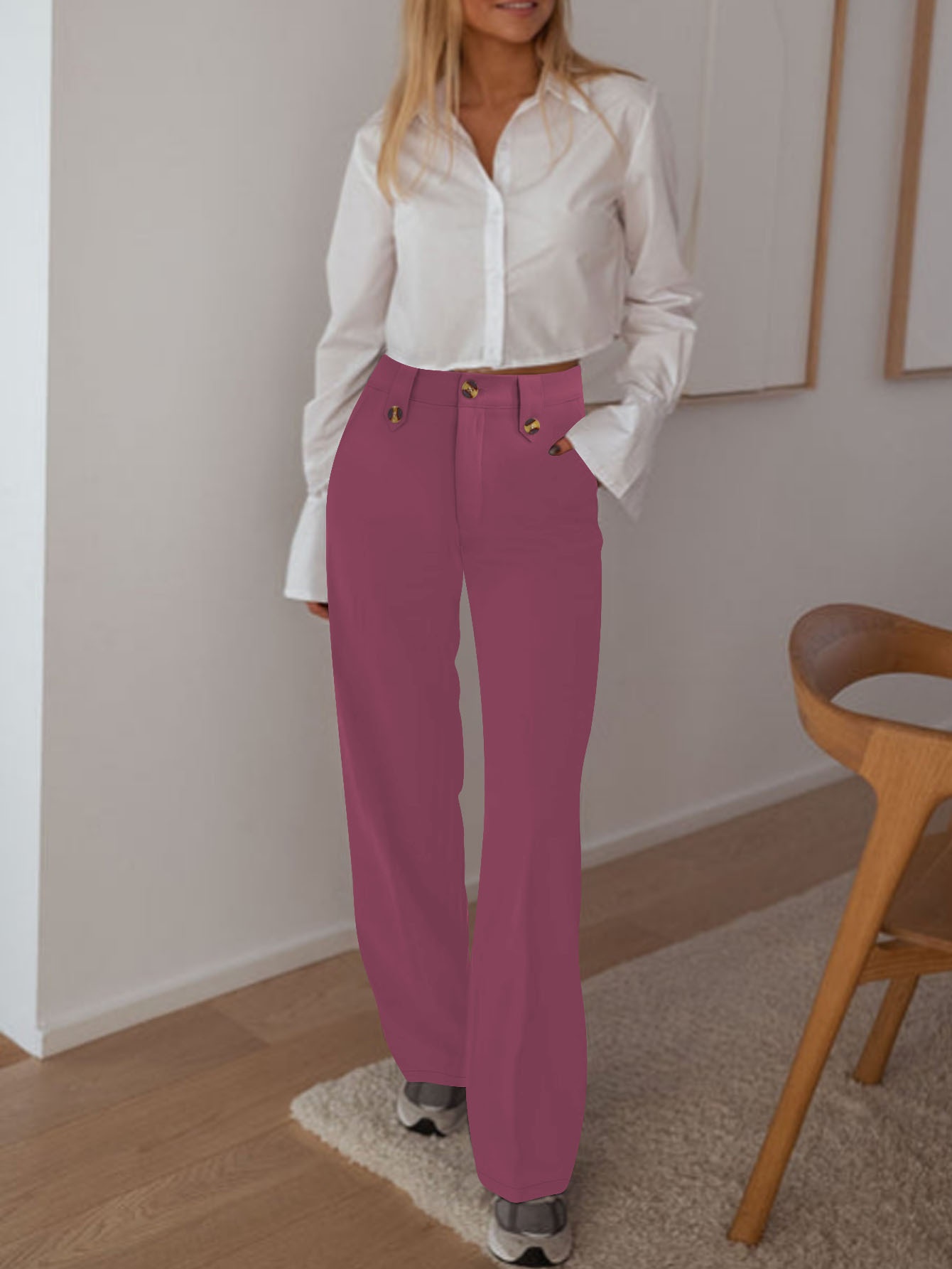 Size Chart – High Waist Wide Leg Pants detail