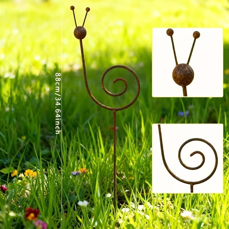 European And American Metal Snail Garden Stake