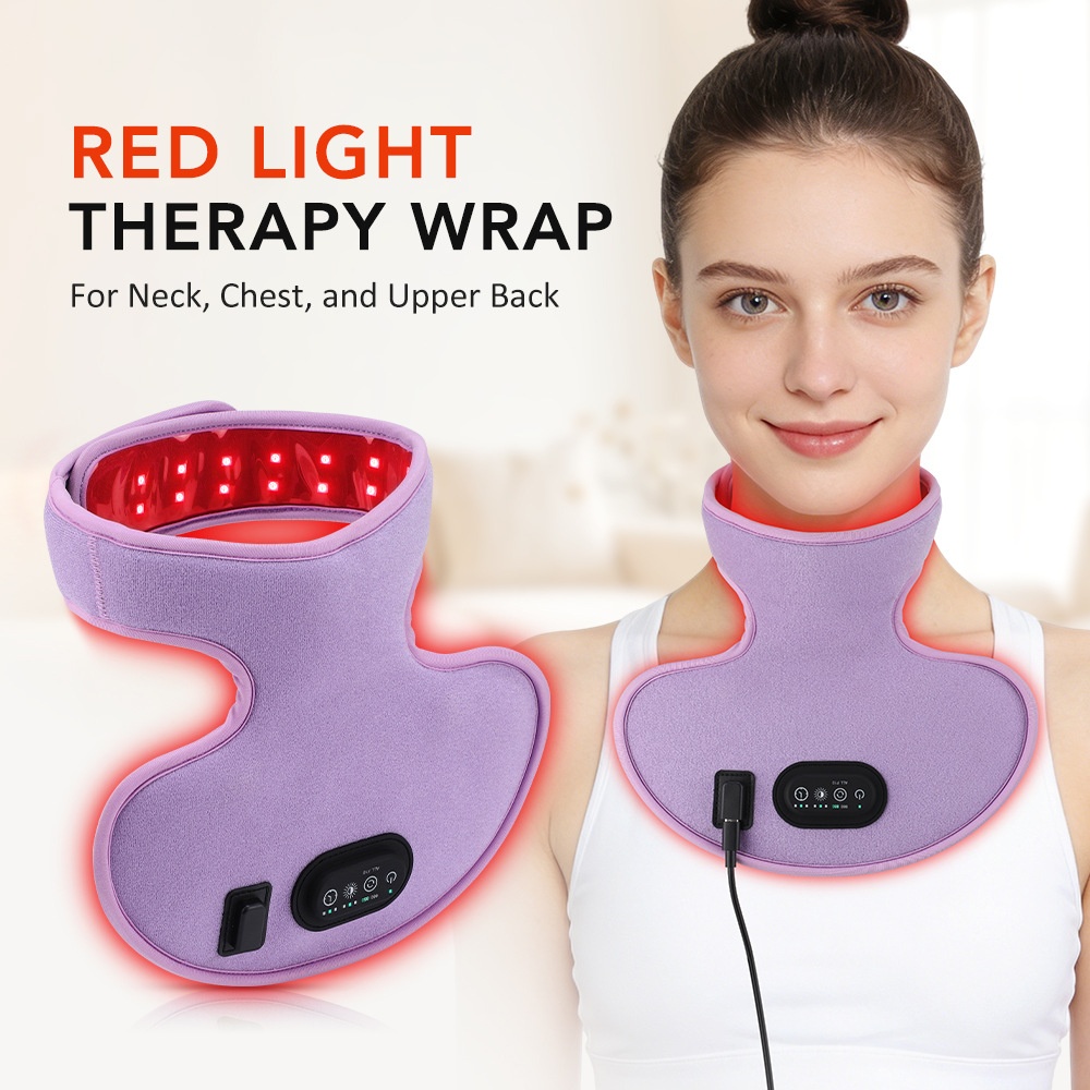 72-LED Neck And Chest Massager With Red-light Therapy