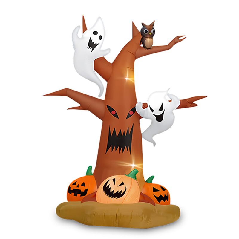 Sculpture gonflable citrouille fantôme Halloween