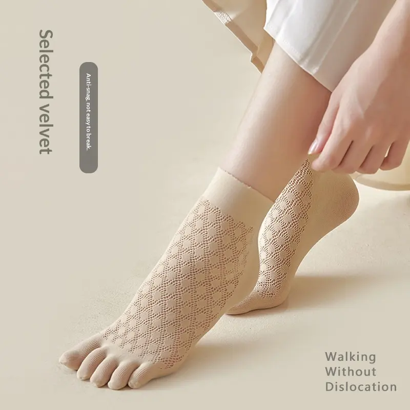 Summer Ultra-thin Hollowed-out Odor-resistant Sweat-absorbing Toe Socks