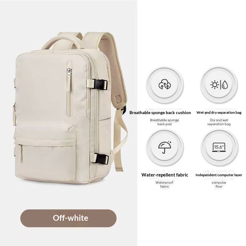 Travel Backpack High School Student Bag Durable For Middle Schoolers White 9811 40X30X20