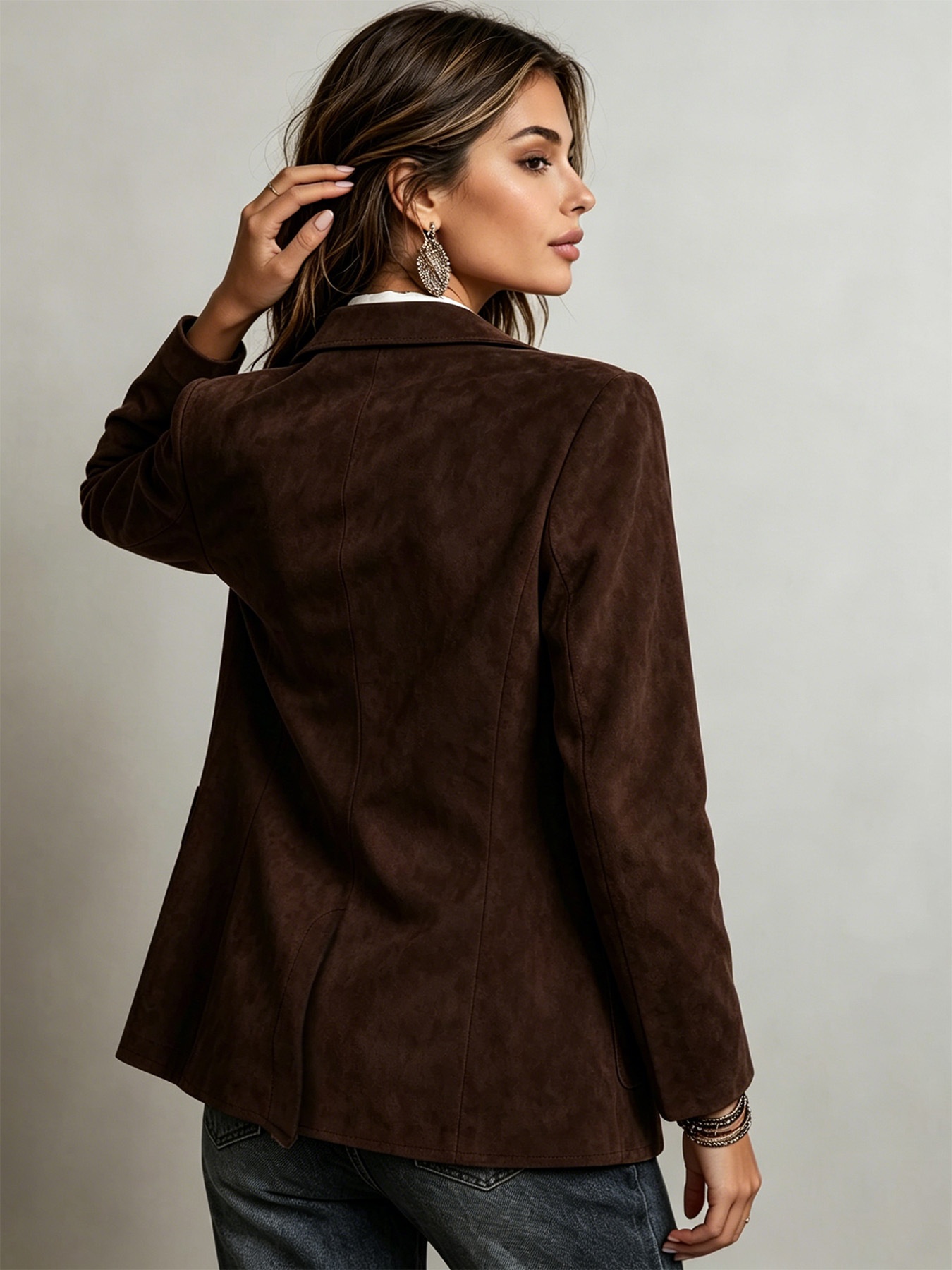 Women's vintage-inspired lapel jacket supplier image 8