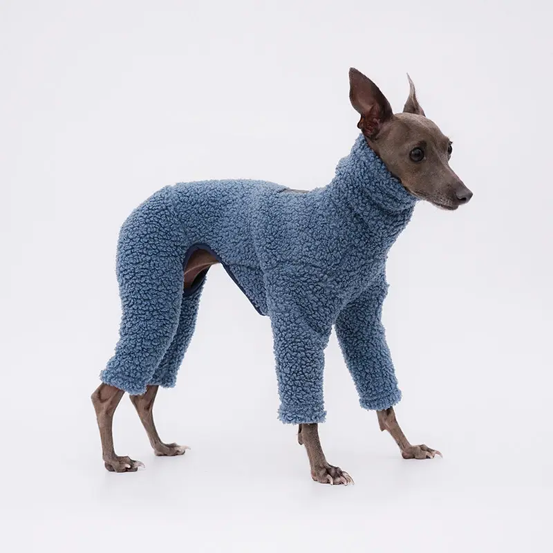 Extra-thick Double-sided Teddy-fleece Warm Winter Four-legged Jumpsuit