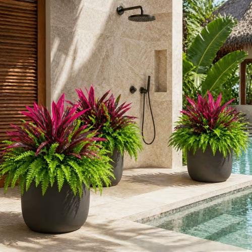 Plant Red Dragons Blood Flower Artificial Plant