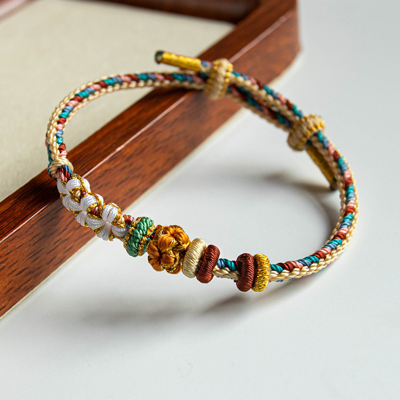 Handmade Lily Of The Valley Braided Rope Bracelet
