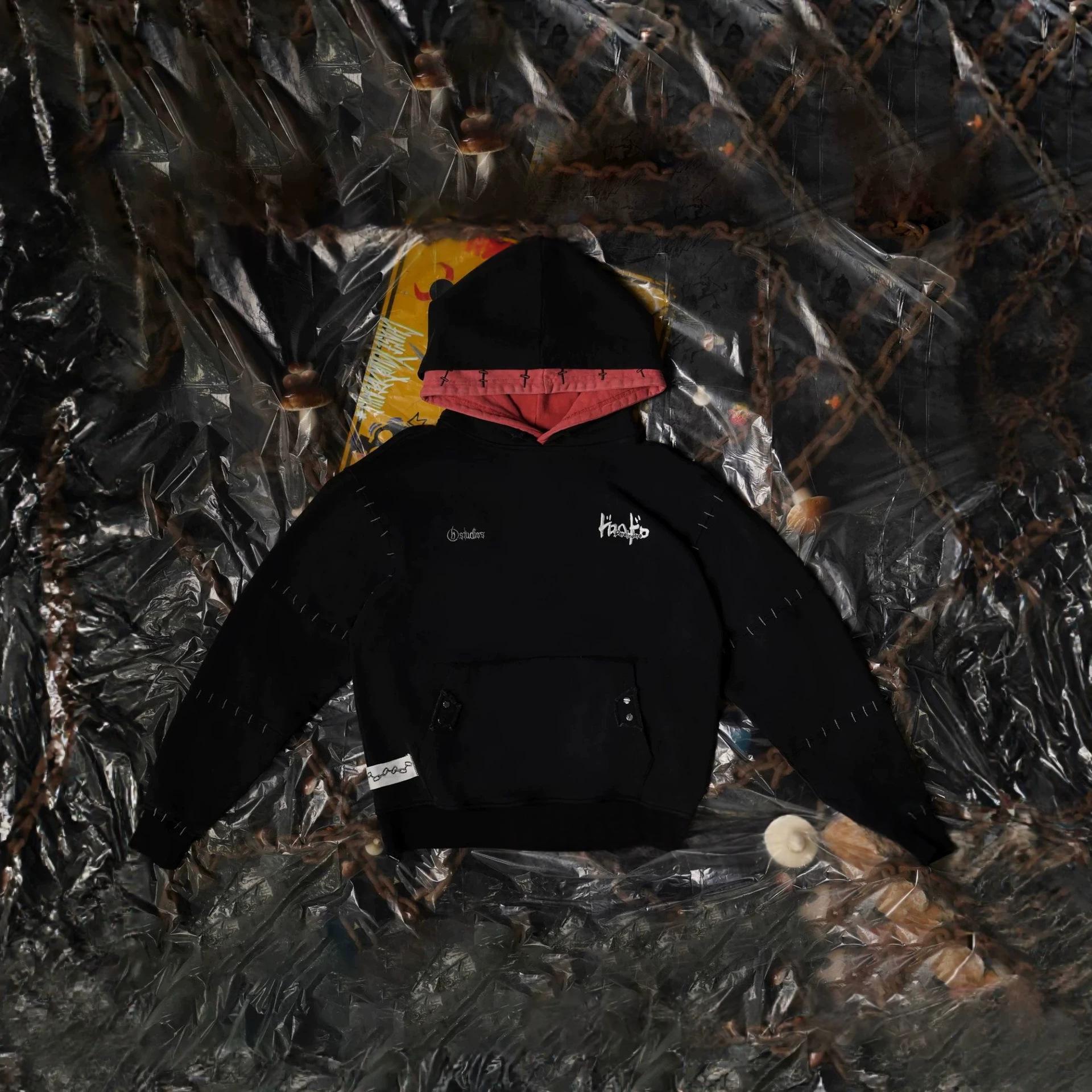 American Dark-style Embroidered Loose-fitting Unisex Hoodie — image 1