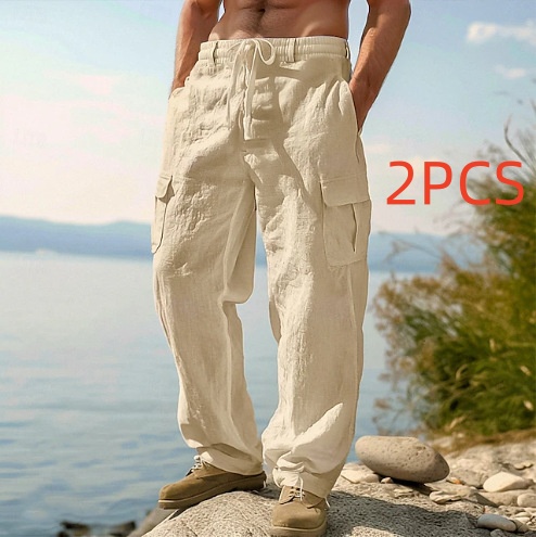 Men's Four Seasons Thin Loose Casual Wide-leg Pants - Image 12