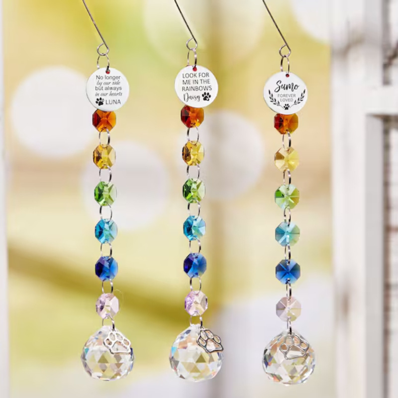 Color Octagonal Bead Car Hanging Crystal Pendant