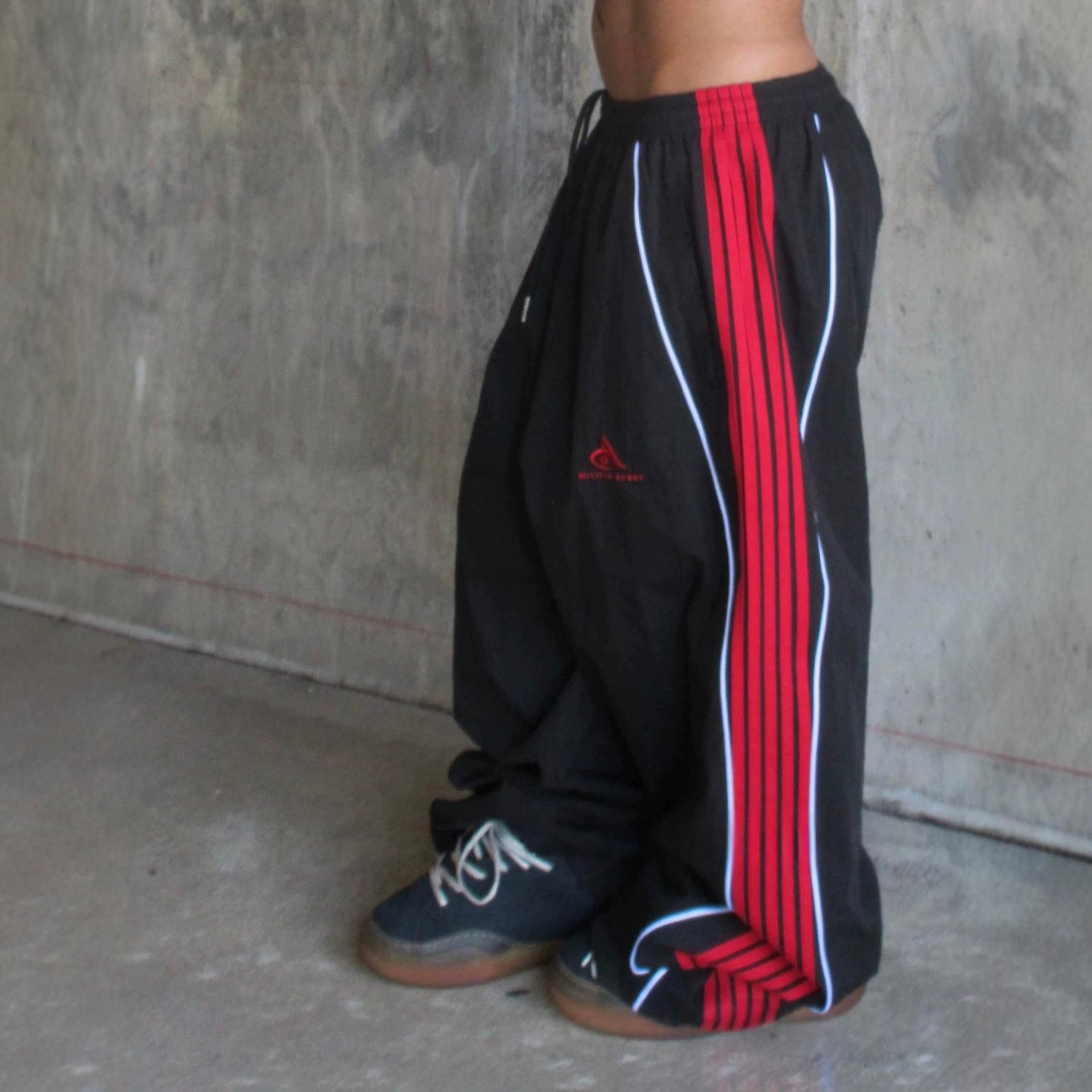 Color-block Vintage Unisex Long Pants