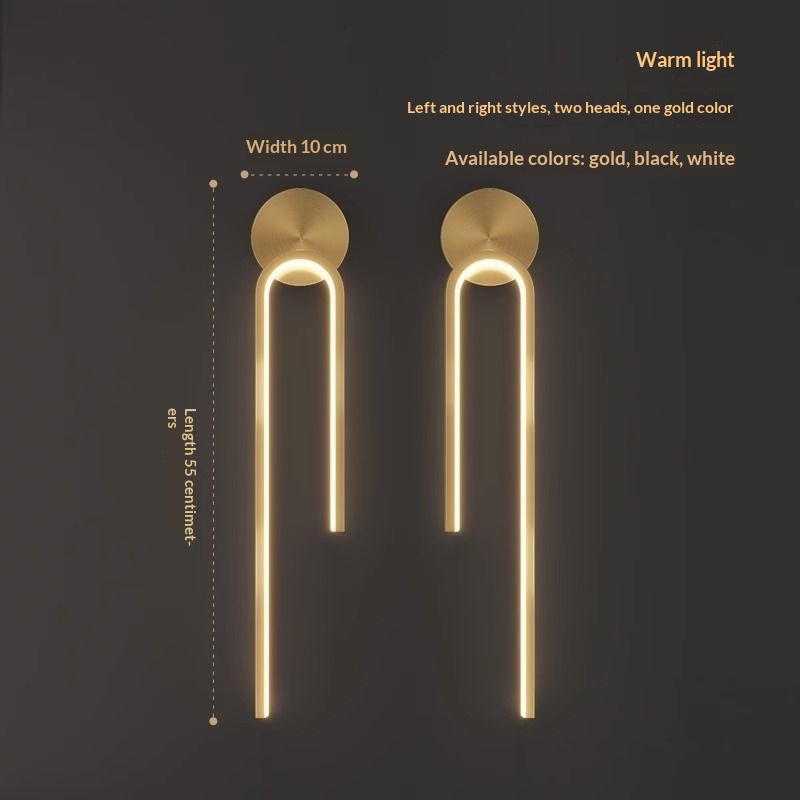 Modern Simple And Light Luxury Copper Wall Lamp Lamp In The Living Room