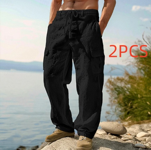 Men's Four Seasons Thin Loose Casual Wide-leg Pants - Image 6