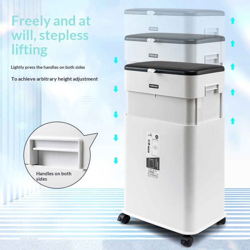 Portable Household Use Creative Lift-Top Trash Can