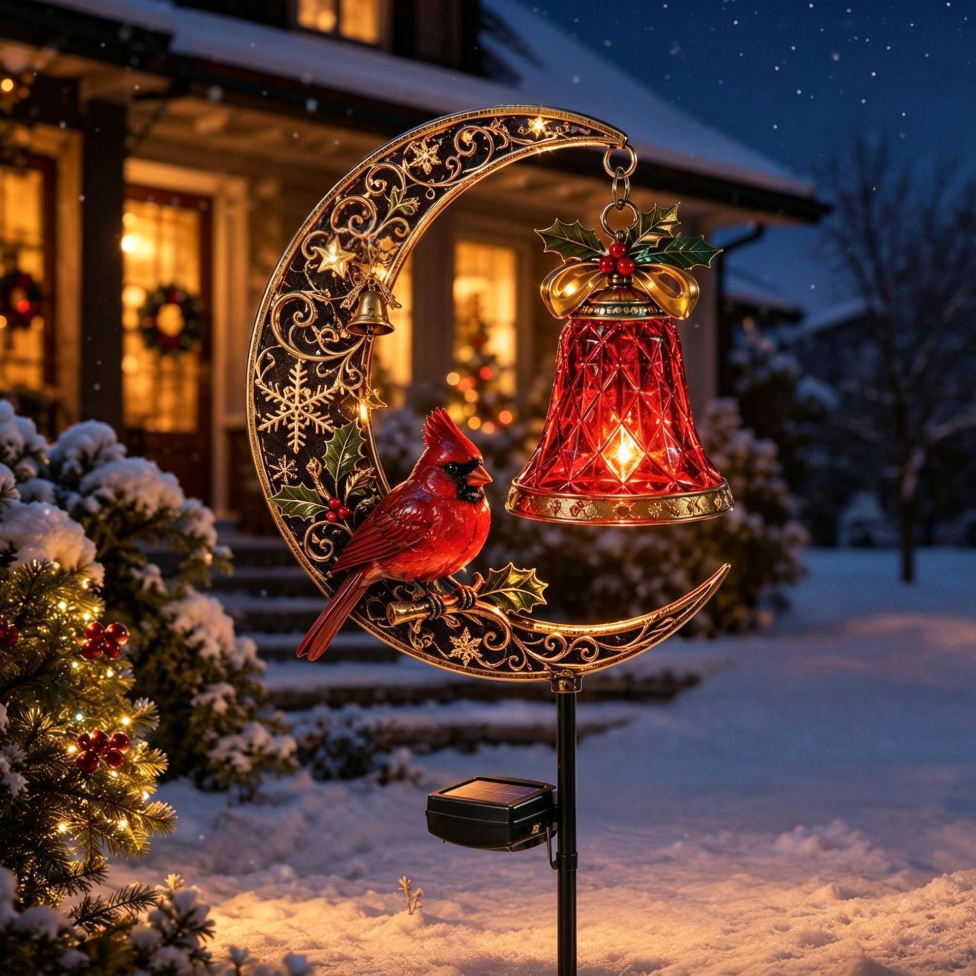 New Solar-powered Outdoor Garden Decoration Wrought-iron Courtyard Lamp image 2