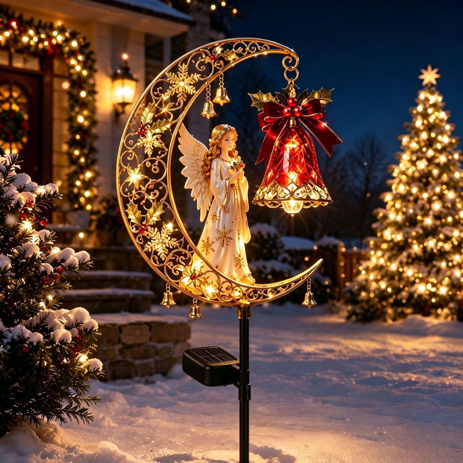 New Solar-powered Outdoor Garden Decoration Wrought-iron Courtyard Lamp