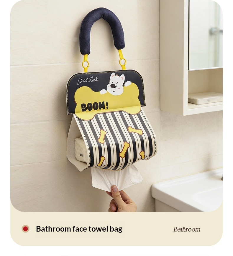 Cartoon Waterproof Wall-Mounted Tissue Holder - Hanging Box For Face Towels Toilet Paper Napkins Bathroom Storage A6e56df4 F08b 4e65 86ec 1227b0f7f36f Trans