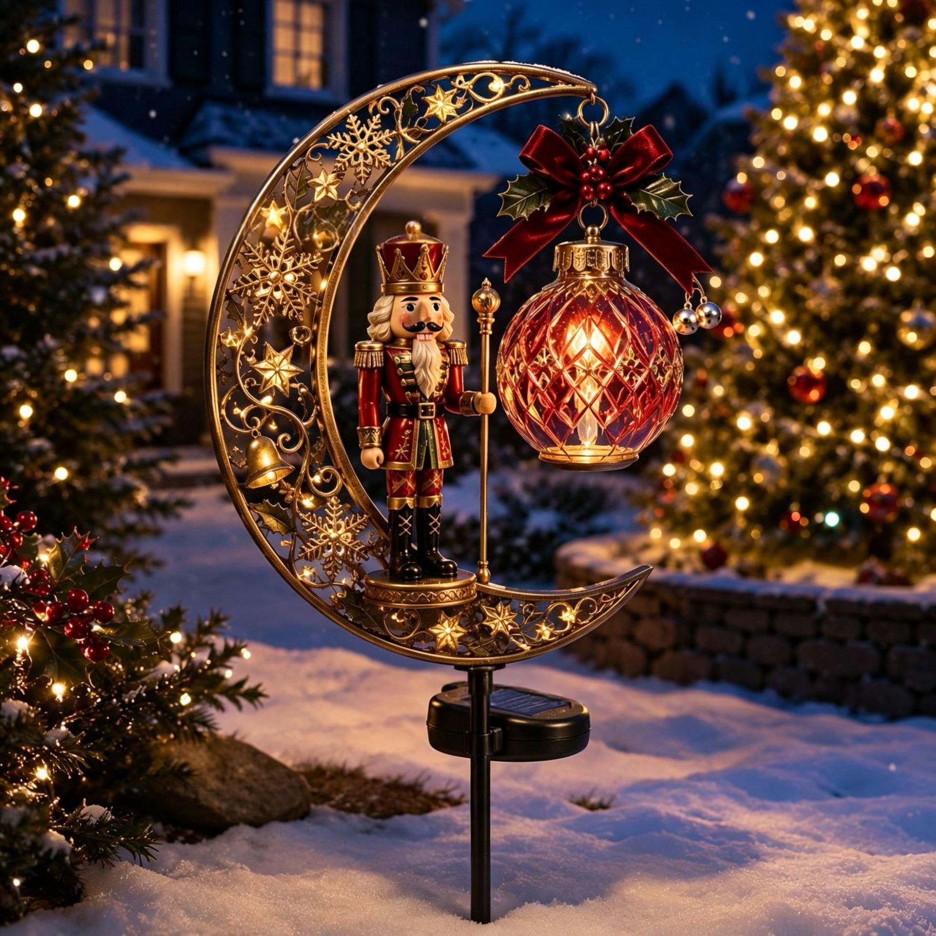 New Solar-powered Outdoor Garden Decoration Wrought-iron Courtyard Lamp image 3