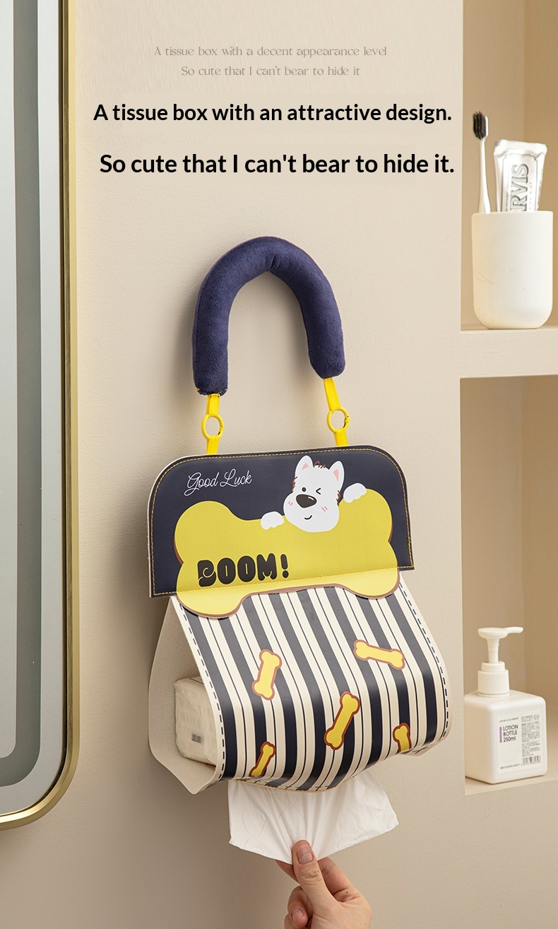 Cartoon Waterproof Wall-Mounted Tissue Holder - Hanging Box For Face Towels Toilet Paper Napkins Bathroom Storage C418c30a 7edb 49f4 B54c 1781a6ea6c28 Trans