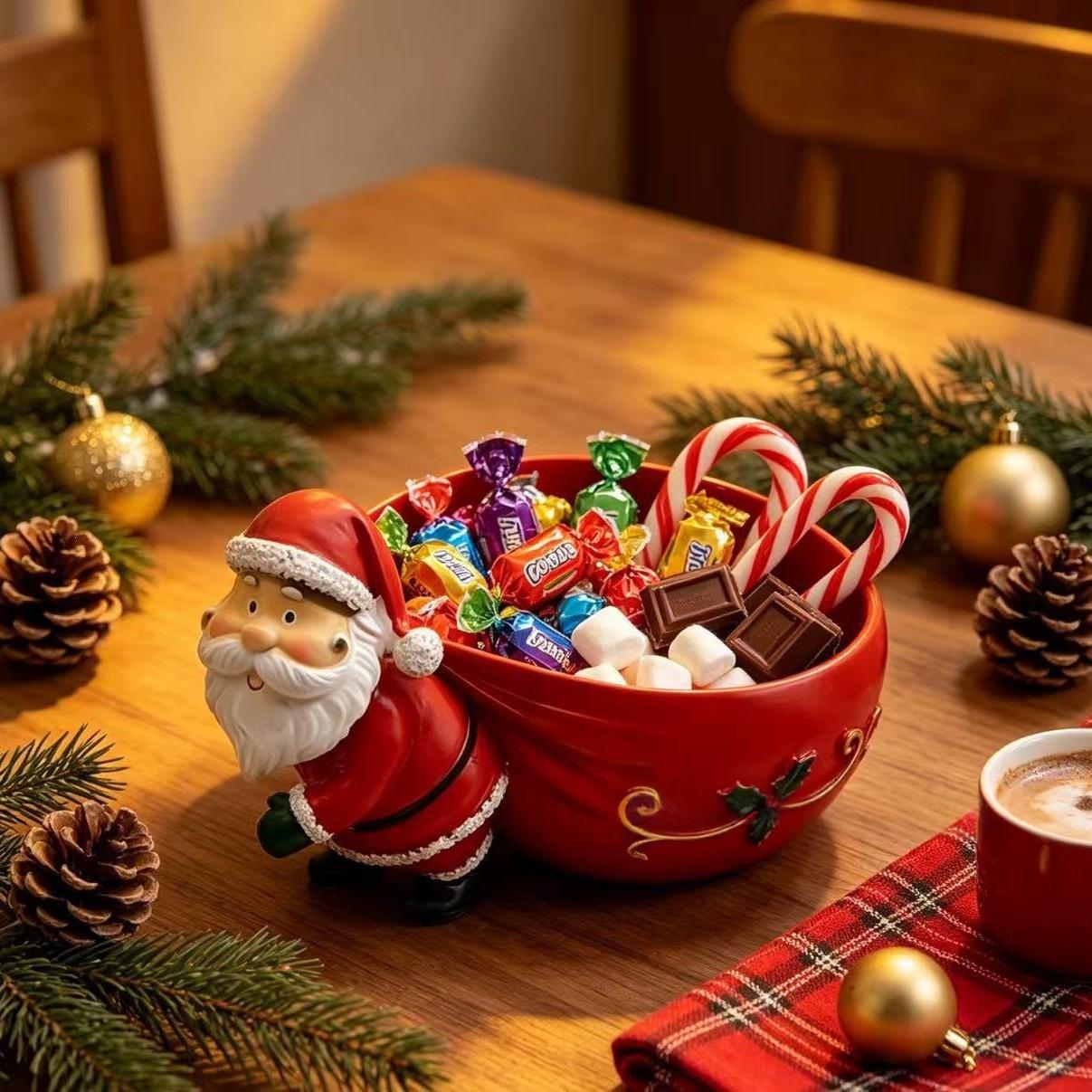 New Santa Claus Sack Storage Desktop Decorative Tray