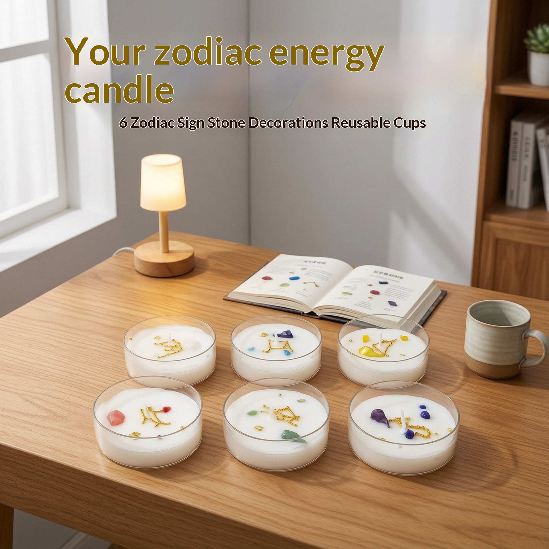 Constellation Crystal Stone Aromatherapy Candle Ornament