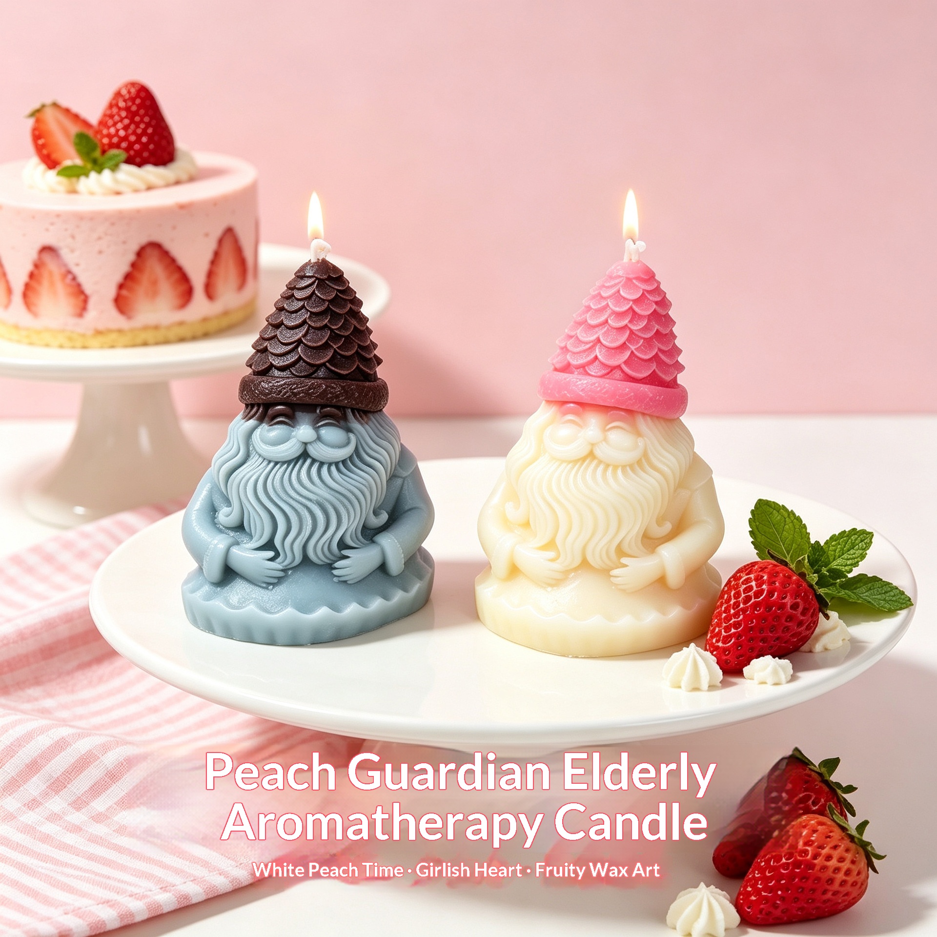 Christmas Pinecone Hat Santa Claus Aromatherapy Candle