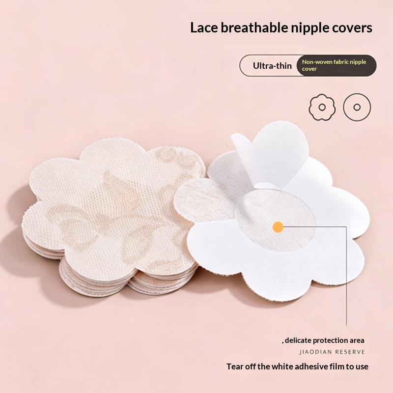Reusable Non-disposable Lace Invisible Non-woven Womens Breast Stickers