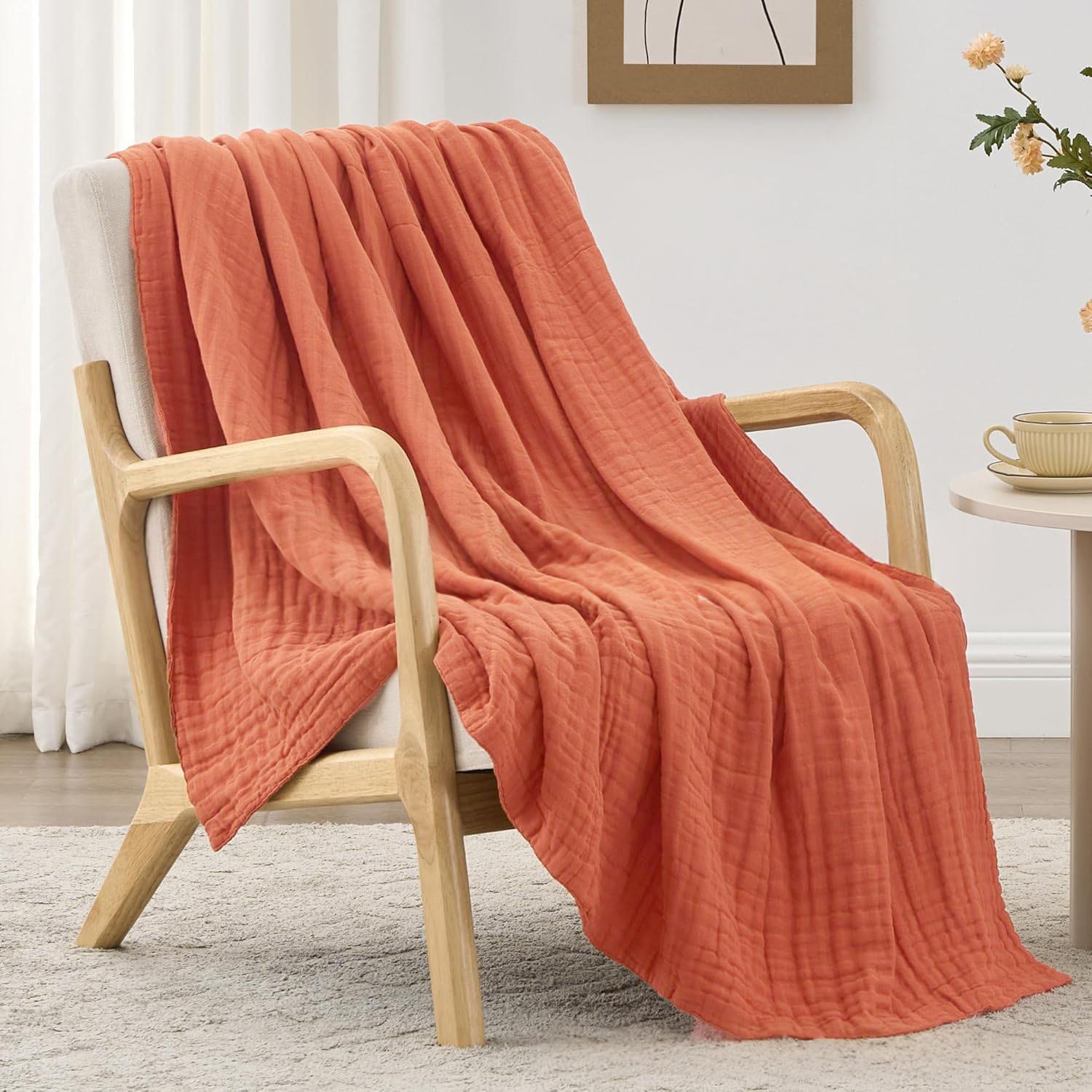 Cotton Gauze Throw Blanket, picture 10 of 12