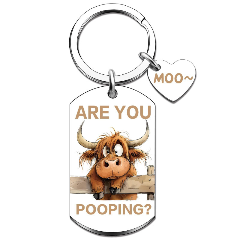 Fashionable Stainless Steel Engraved Keychain
