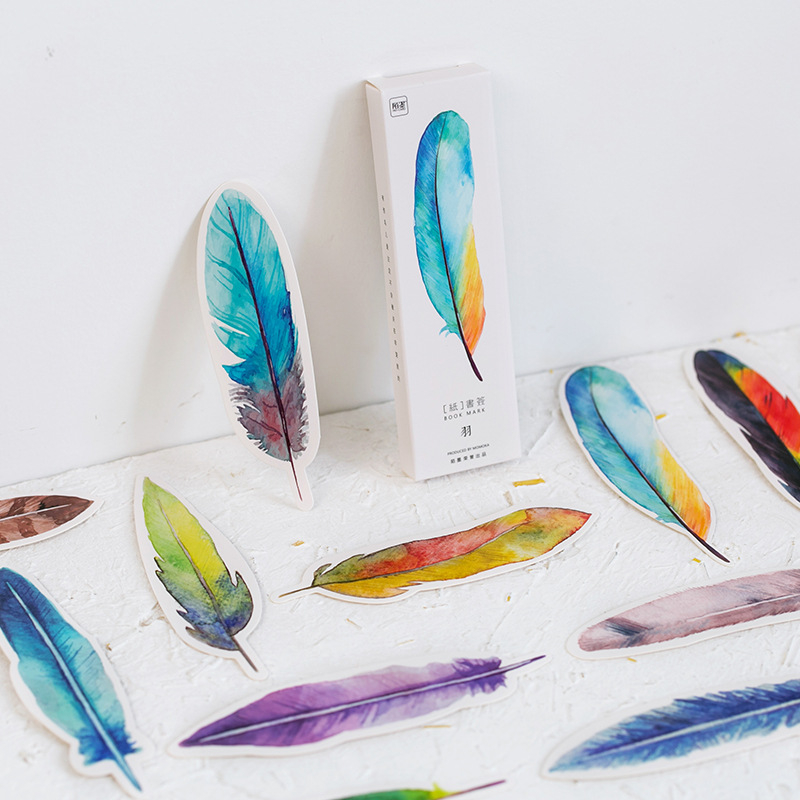 Feather Bookmark 30 Piece Set