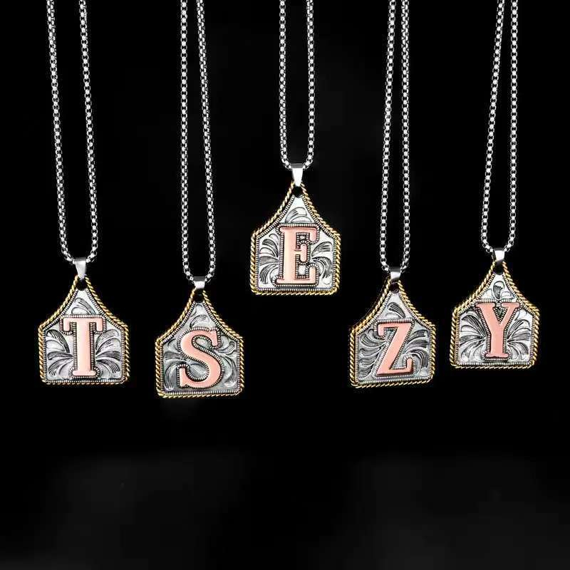 Vintage-style Necklace With Mixed-color Letters