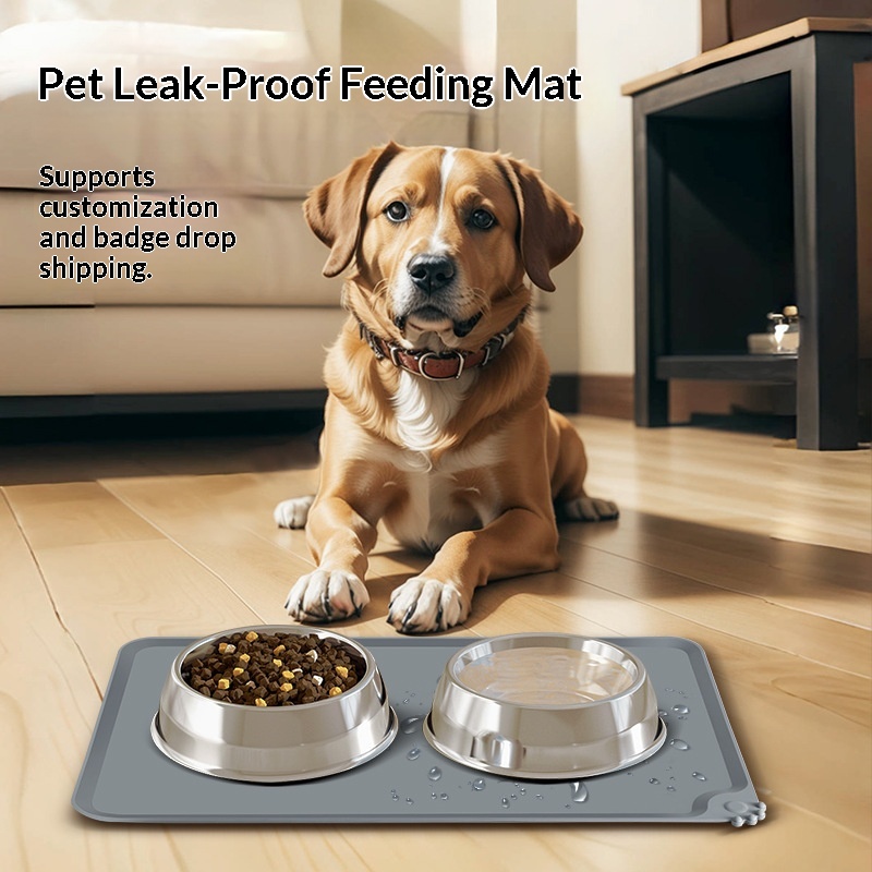 Food-grade Silicone Pet Feeding Matspill-proof Non-slip And Leak-resistant