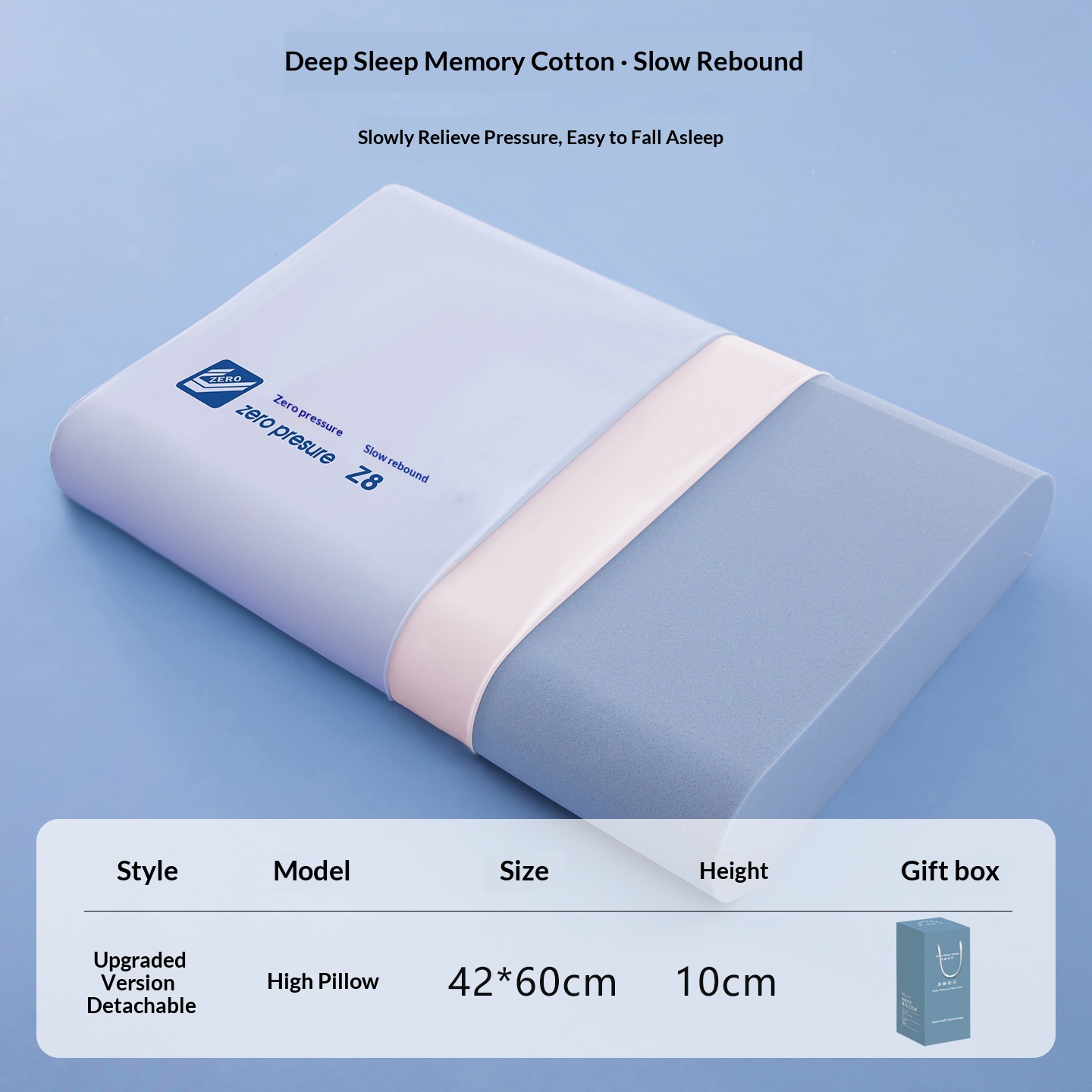 Slow-rebound Cervical Support Pillow For Better Sleep