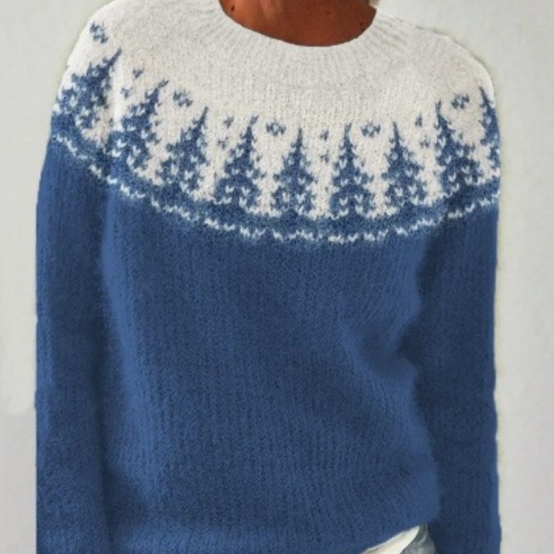 Round Neck Multicolor Loose Fashion Pullover Sweater